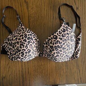 Victoria's Secret Pink and Black Leopard Bra